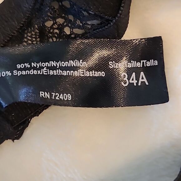 Sz 34A black lacy bra - Picture 4 of 7